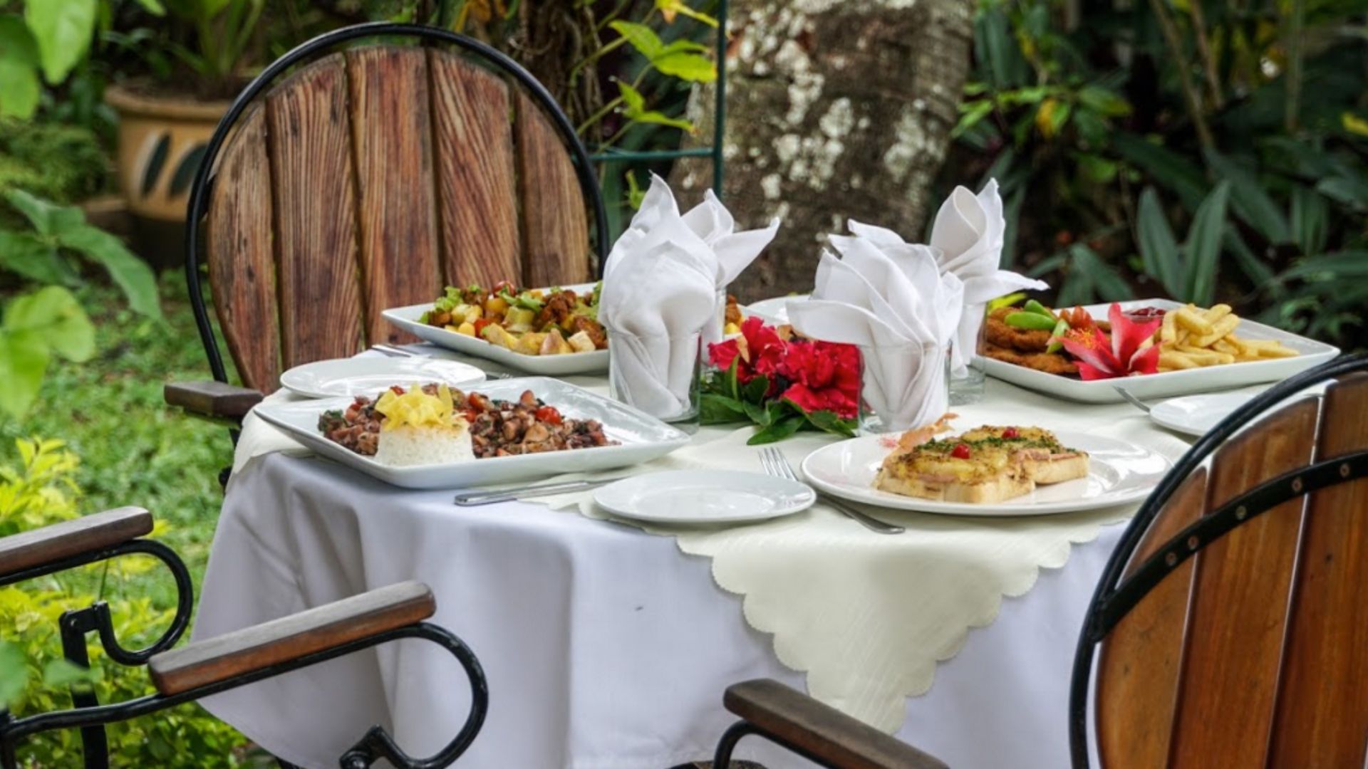 Fusion cuisine and outdoor dining at Seaview Restaurant in Nuku 'Alofa
